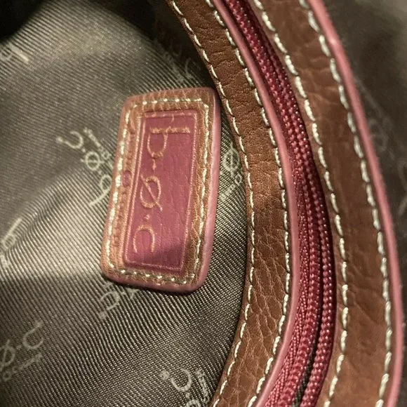 BOC Born Concept Purse Brown /Burgundy Vinyl Crossbody Style Bag - Picture 7 of 8